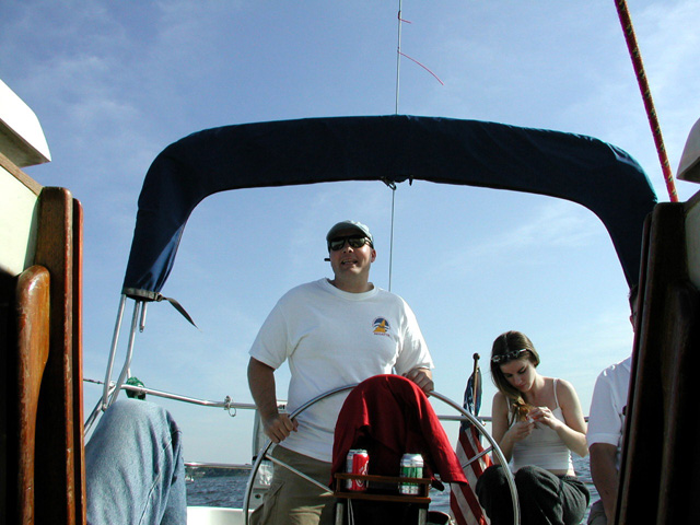 Rob at the helm