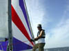 GD trimming the spinnaker